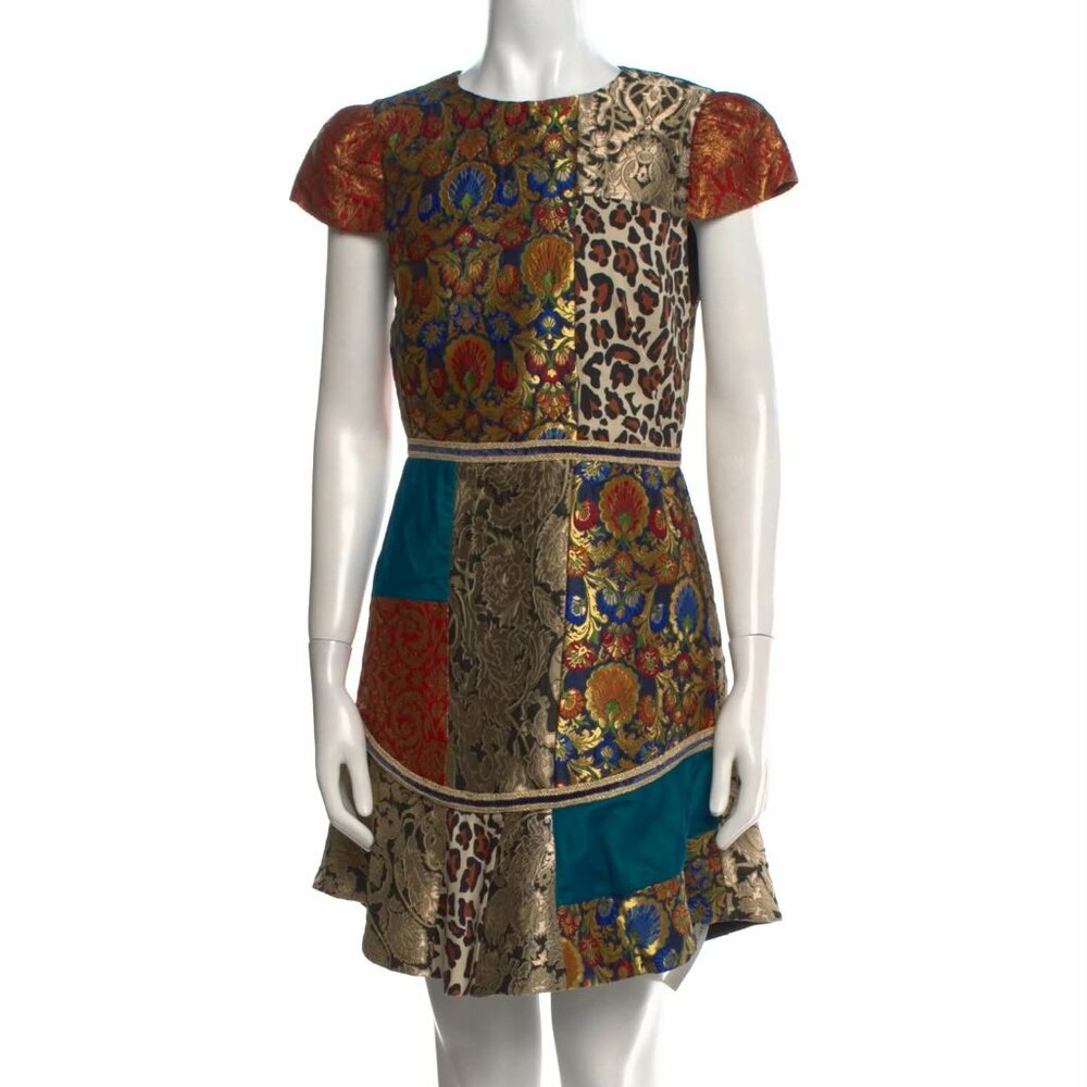 Alice + Olivia Patterned Mini Dress Size: M
